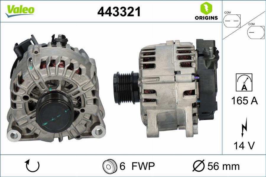 Valeo 443321 - Ģenerators autodraugiem.lv