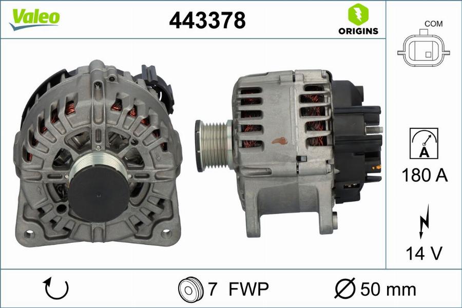 Valeo 443378 - Ģenerators autodraugiem.lv