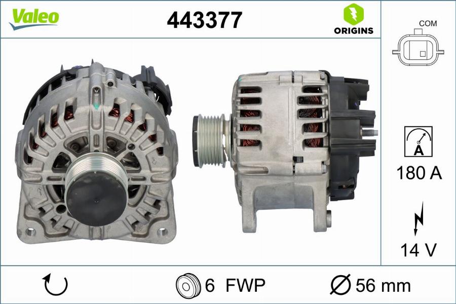 Valeo 443377 - Ģenerators autodraugiem.lv