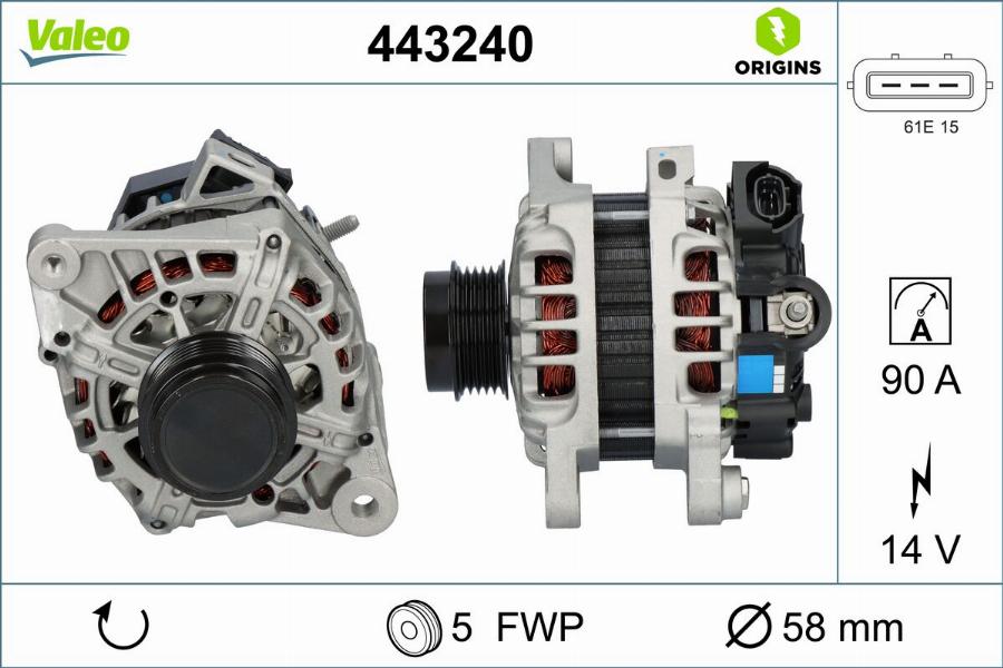 Valeo 443240 - Ģenerators autodraugiem.lv