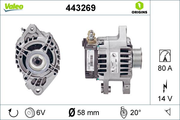 Valeo 443269 - Ģenerators autodraugiem.lv