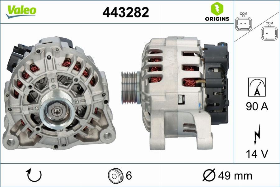 Valeo 443282 - Ģenerators autodraugiem.lv