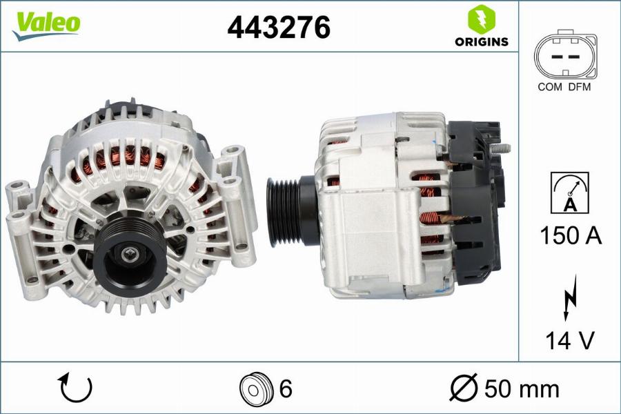 Valeo 443276 - Ģenerators autodraugiem.lv