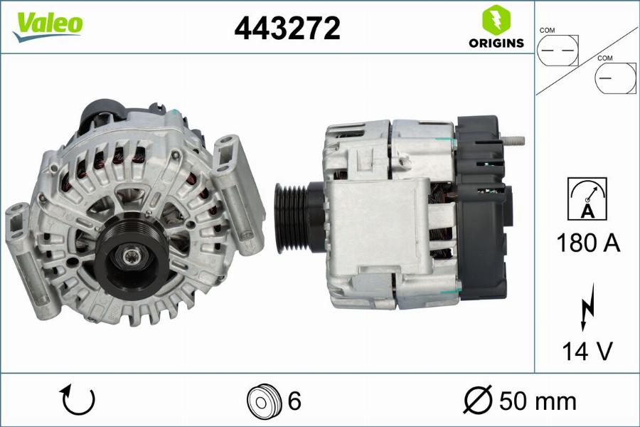 Valeo 443272 - Ģenerators autodraugiem.lv