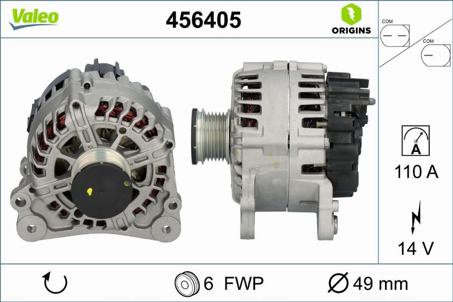 Valeo 456405 - Ģenerators autodraugiem.lv