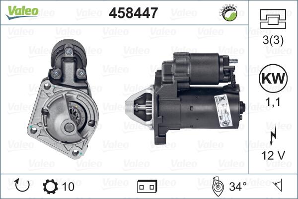 Valeo 458447 - Starteris autodraugiem.lv