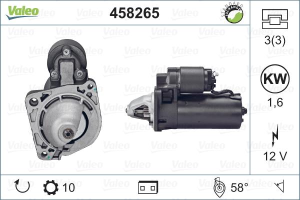 Valeo 458265 - Starteris autodraugiem.lv