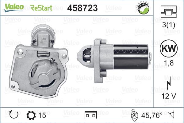 Valeo 458723 - Starteris autodraugiem.lv