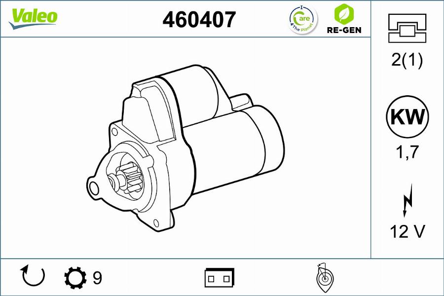 Valeo 460407 - Starteris autodraugiem.lv