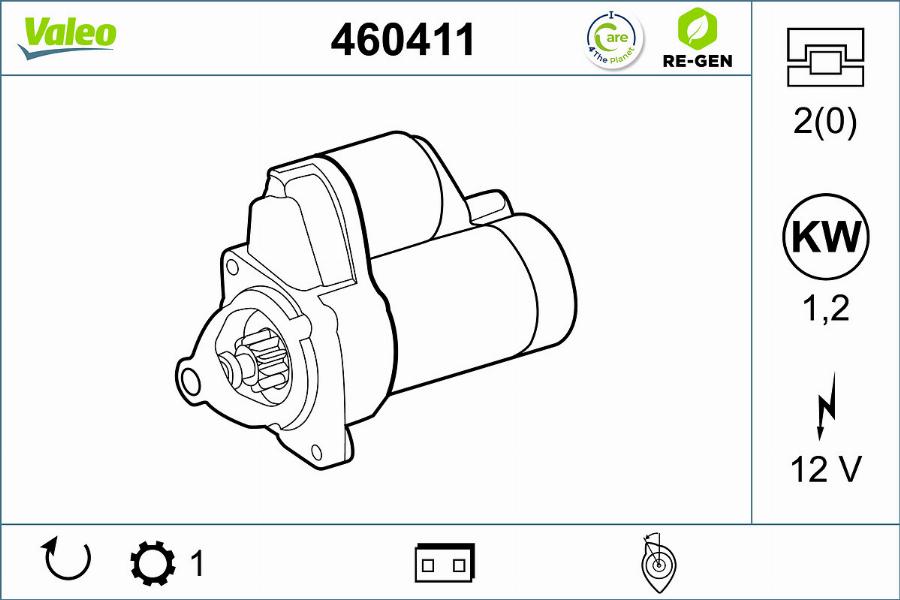 Valeo 460411 - Starteris autodraugiem.lv