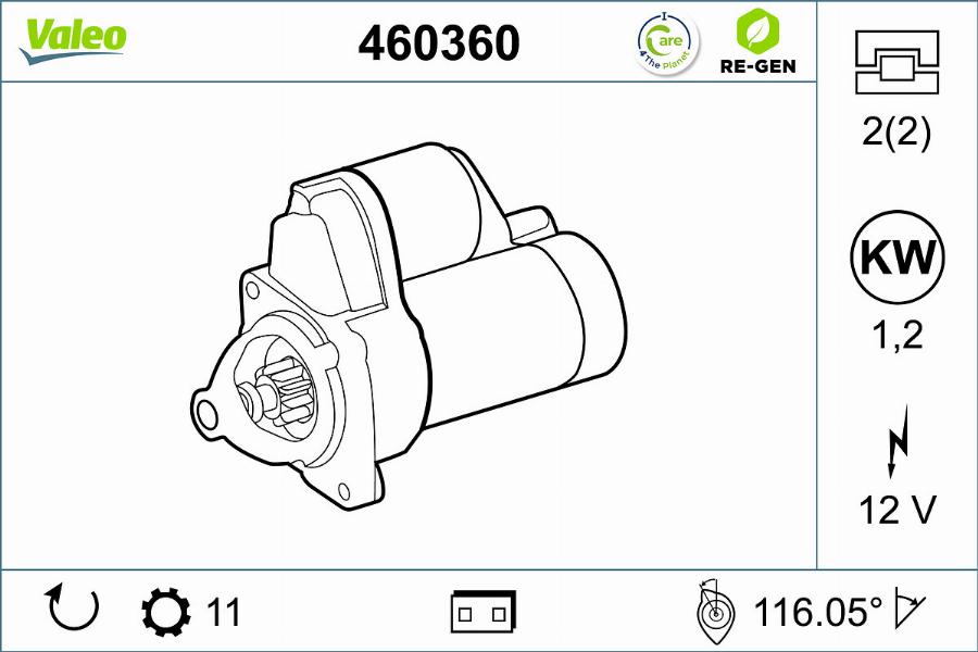 Valeo 460360 - Starteris autodraugiem.lv