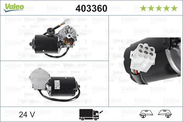 Valeo 403360 - Stikla tīrītāju motors autodraugiem.lv