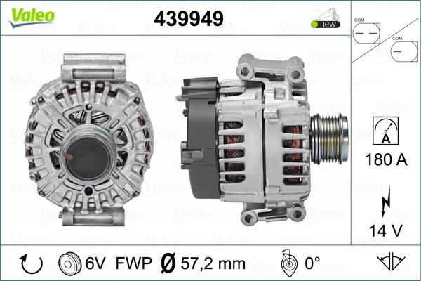 Valeo 439949 - Ģenerators autodraugiem.lv