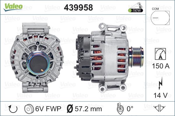 Valeo 439958 - Ģenerators autodraugiem.lv