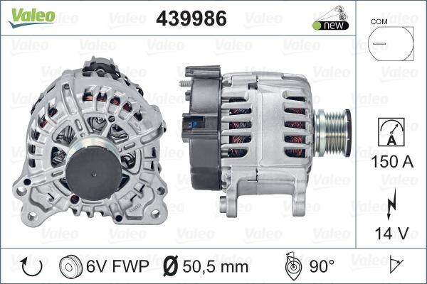 Valeo 439986 - Ģenerators autodraugiem.lv