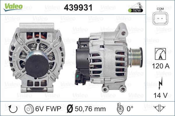 Valeo 439931 - Ģenerators autodraugiem.lv