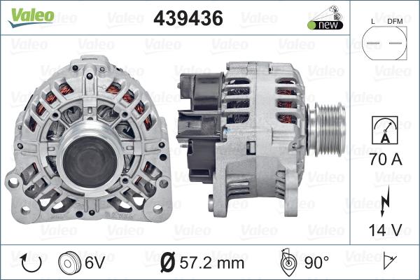 Valeo 439436 - Ģenerators autodraugiem.lv