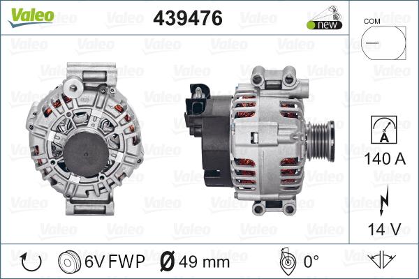 Valeo 439476 - Ģenerators autodraugiem.lv
