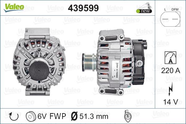 Valeo 439599 - Ģenerators autodraugiem.lv