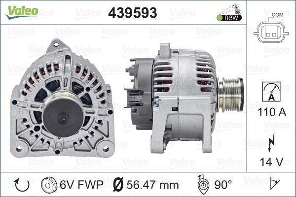 Valeo 439593 - Ģenerators autodraugiem.lv