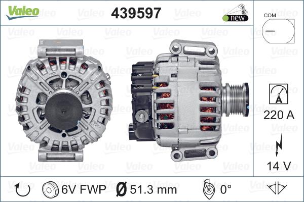 Valeo 439597 - Ģenerators autodraugiem.lv