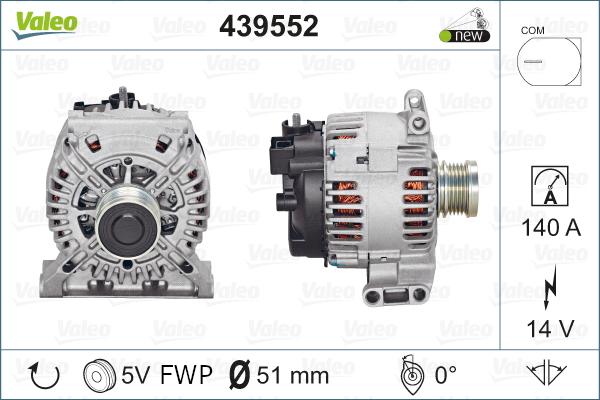 Valeo 439552 - Ģenerators autodraugiem.lv