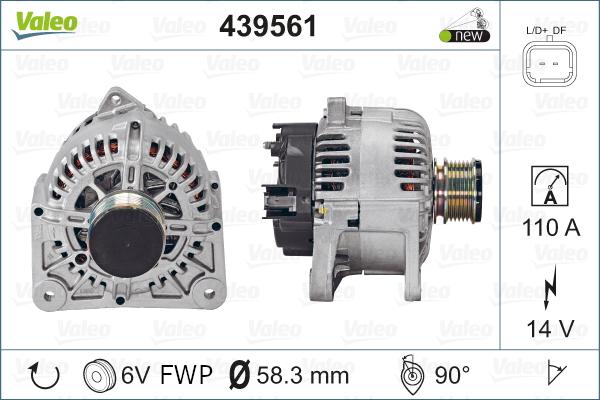 Valeo 439561 - Ģenerators autodraugiem.lv