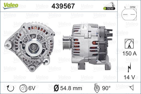 Valeo 439567 - Ģenerators autodraugiem.lv