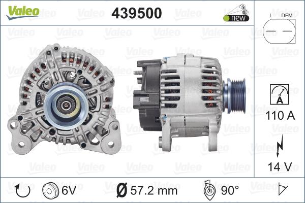 Valeo 439500 - Ģenerators autodraugiem.lv