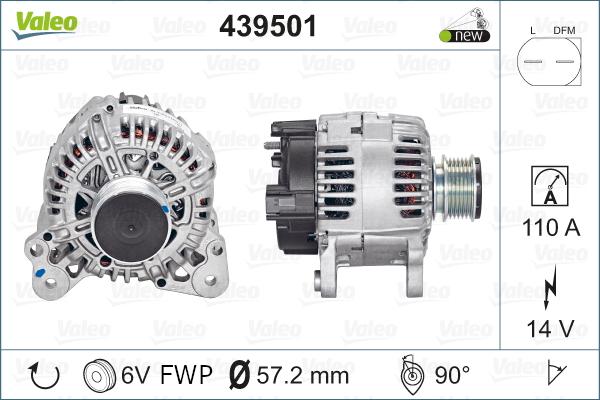 Valeo 439501 - Ģenerators autodraugiem.lv