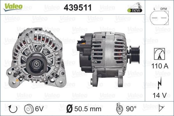 Valeo 439511 - Ģenerators autodraugiem.lv