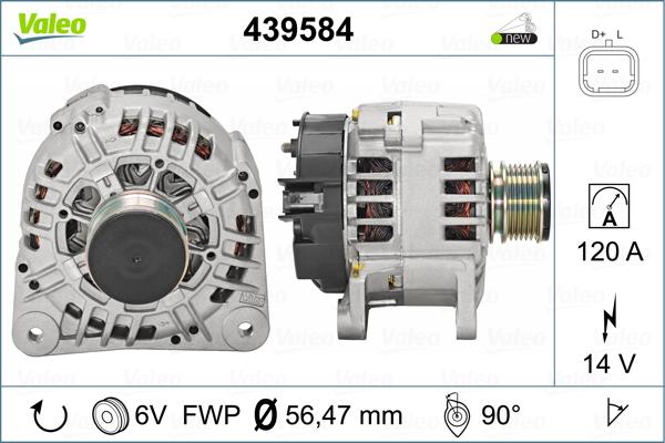 Valeo 439584 - Ģenerators autodraugiem.lv