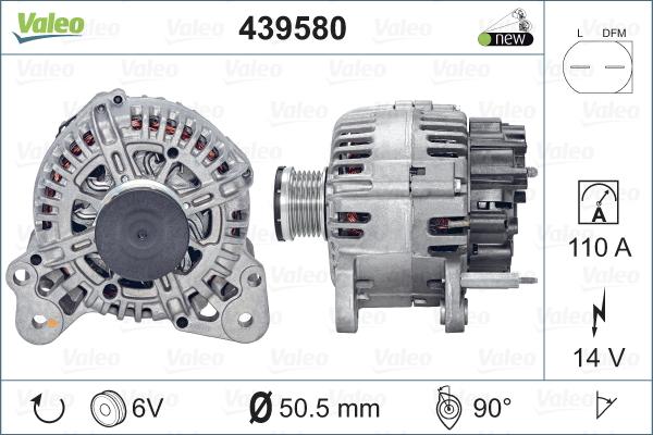 Valeo 439580 - Ģenerators autodraugiem.lv