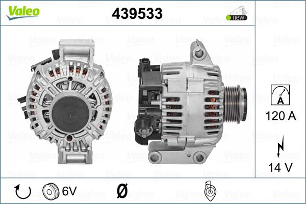 Valeo 439533 - Ģenerators autodraugiem.lv