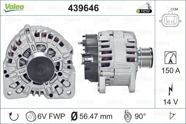 Valeo 439646 - Ģenerators autodraugiem.lv