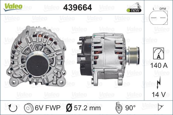 Valeo 439664 - Ģenerators autodraugiem.lv