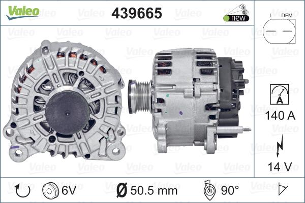 Valeo 439665 - Ģenerators autodraugiem.lv