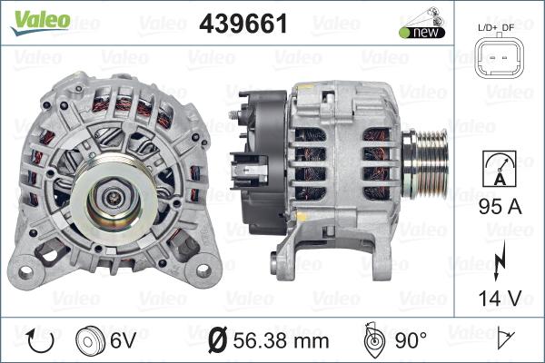 Valeo 439661 - Ģenerators autodraugiem.lv