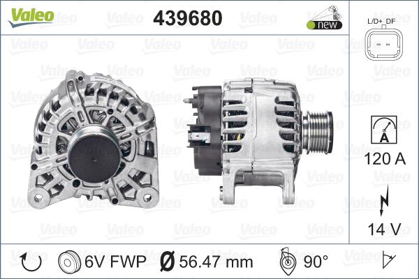 Valeo 439680 - Ģenerators autodraugiem.lv