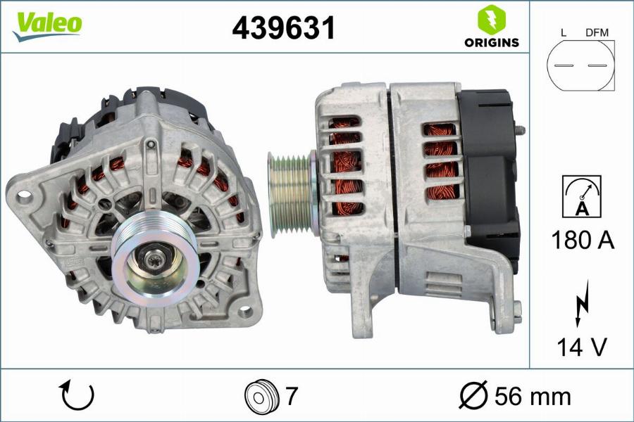 Valeo 439631 - Ģenerators autodraugiem.lv