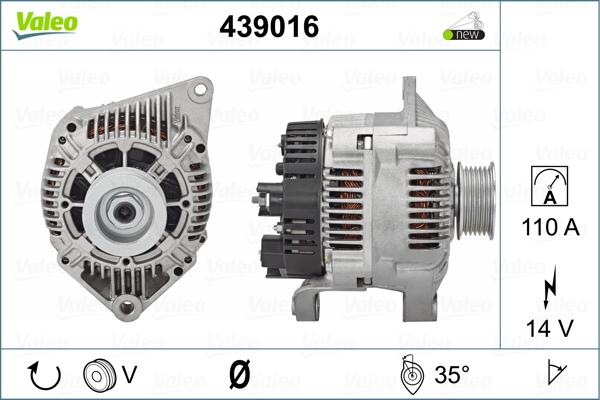 Valeo 439016 - Ģenerators autodraugiem.lv