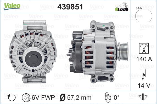Valeo 439851 - Ģenerators autodraugiem.lv