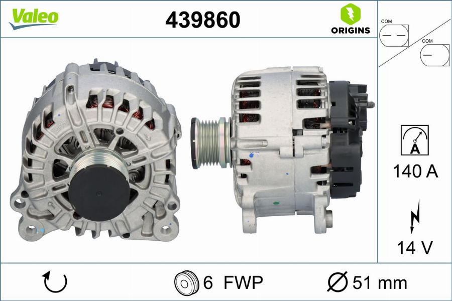 Valeo 439860 - Ģenerators autodraugiem.lv