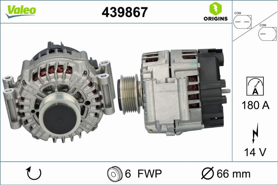 Valeo 439867 - Ģenerators autodraugiem.lv