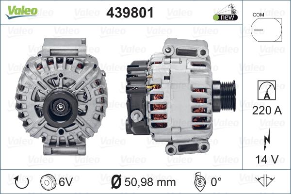 Valeo 439801 - Ģenerators autodraugiem.lv