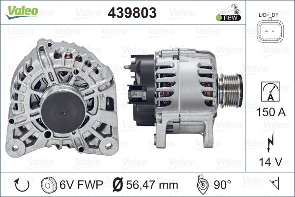 Valeo 439803 - Ģenerators autodraugiem.lv