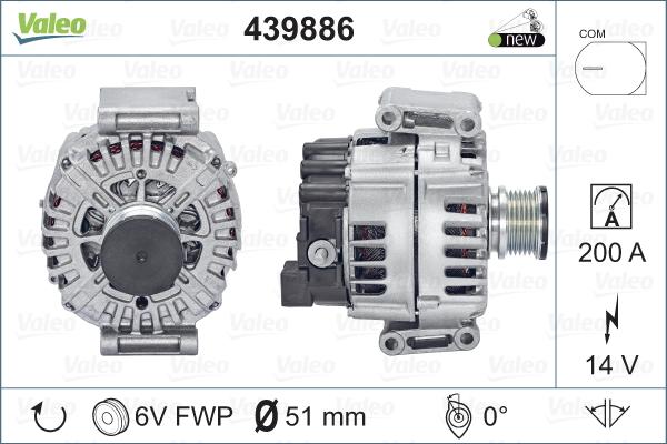 Valeo 439886 - Ģenerators autodraugiem.lv