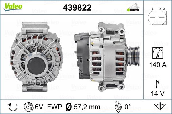 Valeo 439822 - Ģenerators autodraugiem.lv