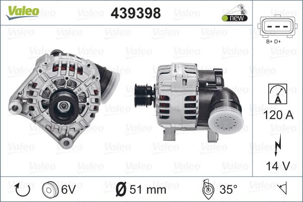 Valeo 439398 - Ģenerators autodraugiem.lv