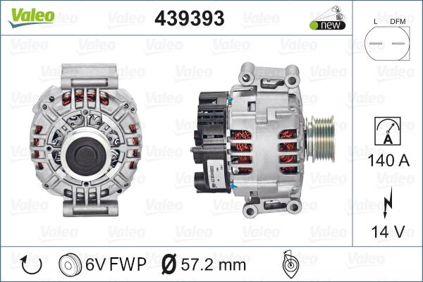 Valeo 439393 - Ģenerators autodraugiem.lv